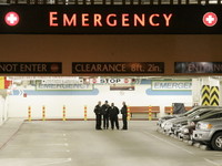 Police outside UCLA hospital