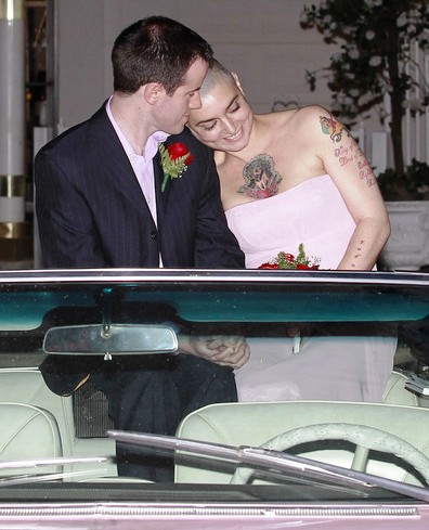 Sinead and Barry on wedding day