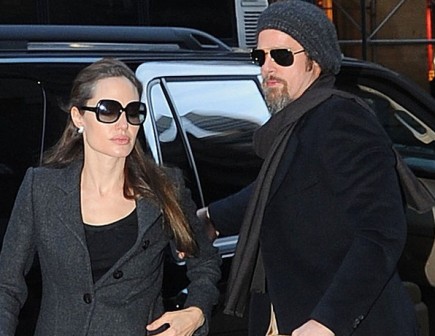 Brad & Angie spotted in New York In January