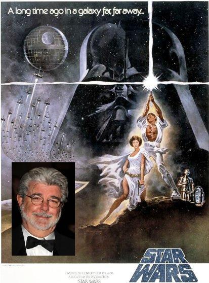 Original 'Star Wars' poster and Lucas