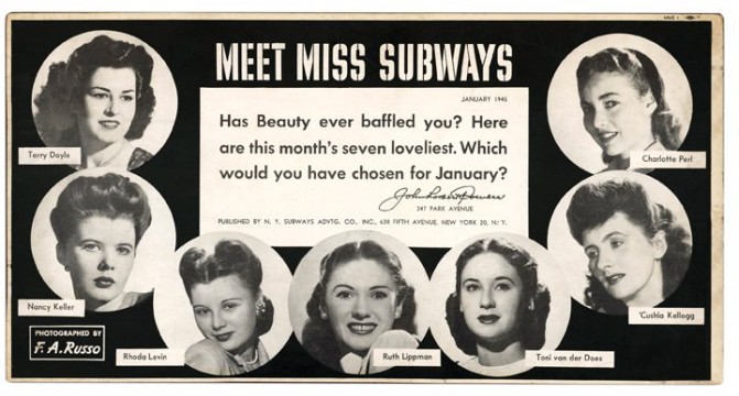  'Miss Subways' poster from former transit advertising campaign